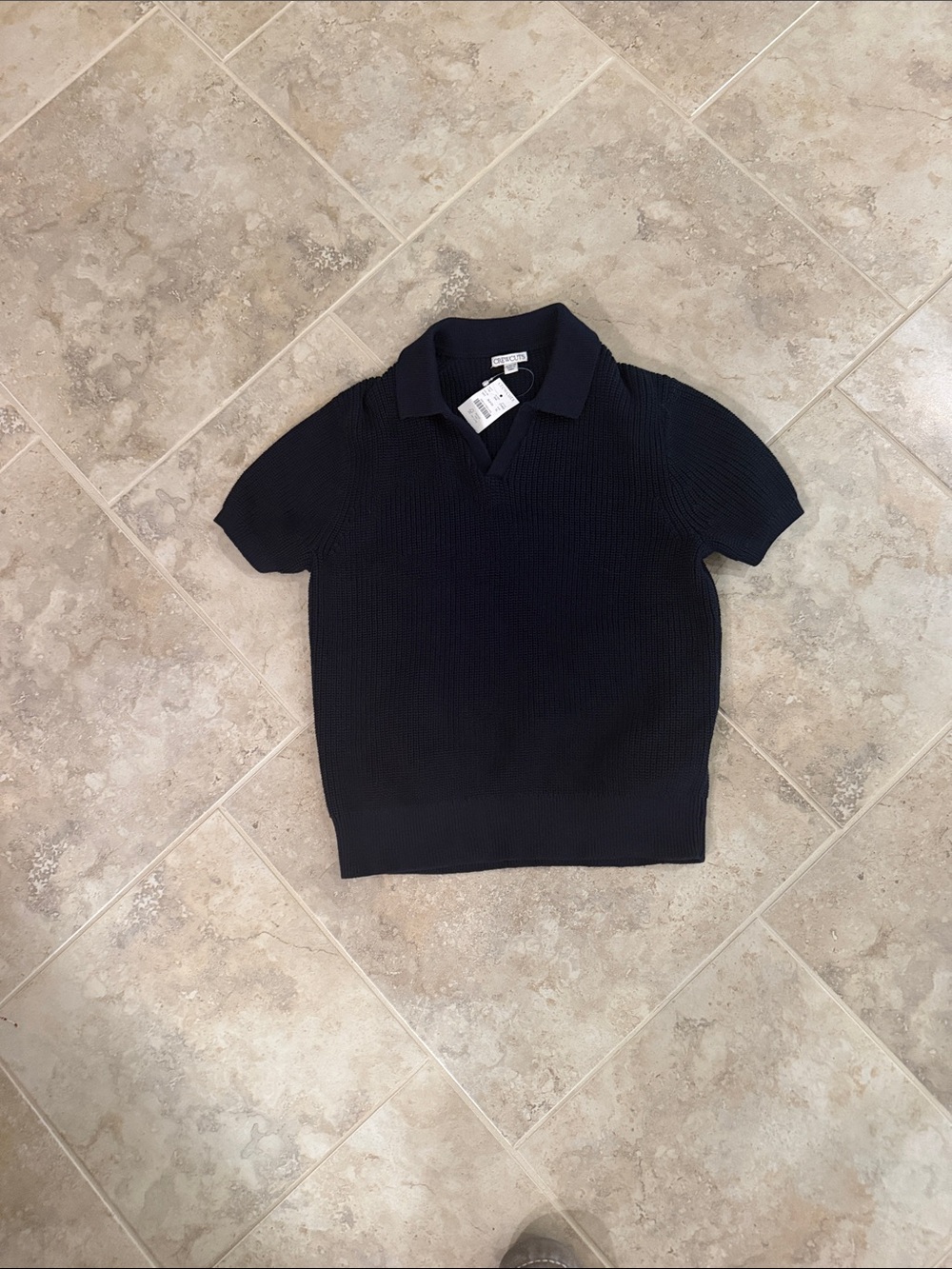 Crewcuts Navy Short-Sleeve Knit Polo